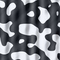 stained cow seamless pattern Ã¢â¬â black spots on square white background - satin surface Royalty Free Stock Photo